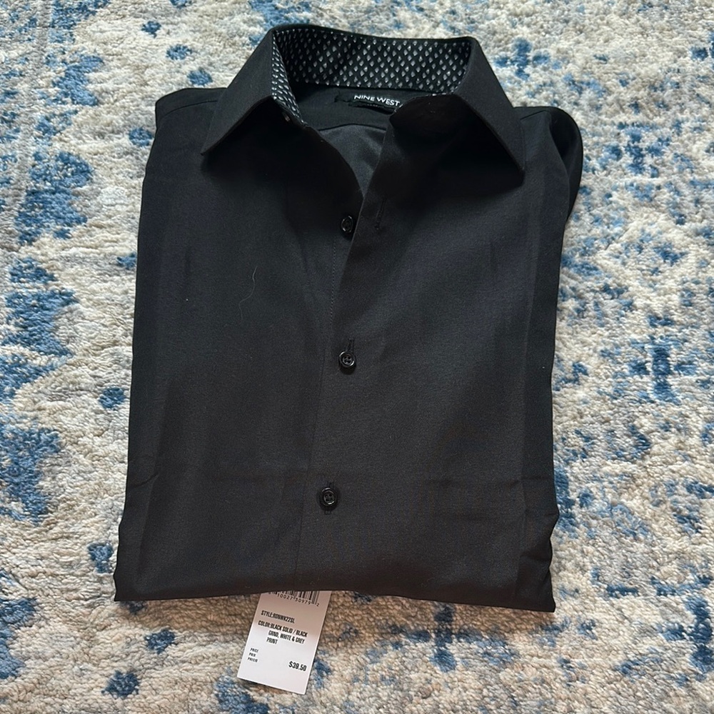 Men's Small Black Shirt by Nine West — Slim Fit